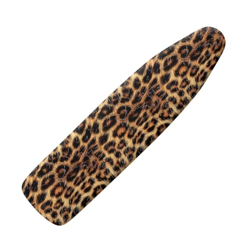 Leopard Print Ironing Board Cover and Pad 15 X 54 Thick Padding with Elastic Edge Ironing Board Pad for Standard Size Boards Table Top Ironing Board Cover Sleeve Brown - color: Leopard Print
