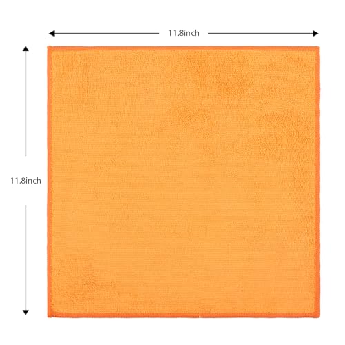 Tricol Clean 12 Pack Microfiber Cleaning Cloth 11.8x11.8inch - Streak-Free, Reusable Wipes for Glass, Kitchen, Car, Dusting - Absorbent & Lint-Free (Mixed Color 04, 11.8 x 11.8 in) - color: Mixed Color 04 12pk, size: 11.8 x 11.8 in