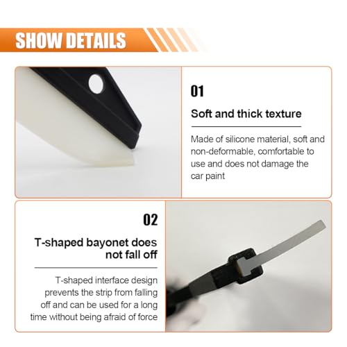 Squeegee Car Dryer Car Water Scraper Tool, 12 Inch Silicone Wiper Board Car Windshield Squeegee with Handle, Shower Squeegee Wiper Blade for Auto Windows Glasses Doors Mirrors Tile Walls - color: 1pc