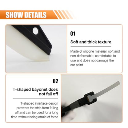Squeegee Car Dryer Car Water Scraper Tool, 12 Inch Silicone Wiper Board Car Windshield Squeegee with Handle, Shower Squeegee Wiper Blade for Auto Windows Glasses Doors Mirrors Tile Walls - color: 1pc