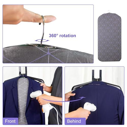Steamer Board for Clothes,Stand for Steaming Clothes,Steamer Pad,Hanging Ironing Board (Steamer Board + Ironing Gloves) - color: Steamer Board + Ironing Gloves