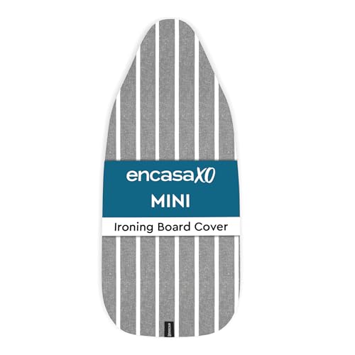 Encasa XO Ironing Board Cover and Pad, Thick Felt 28"x12" - color: Roma Grey Stripes, size: Mini