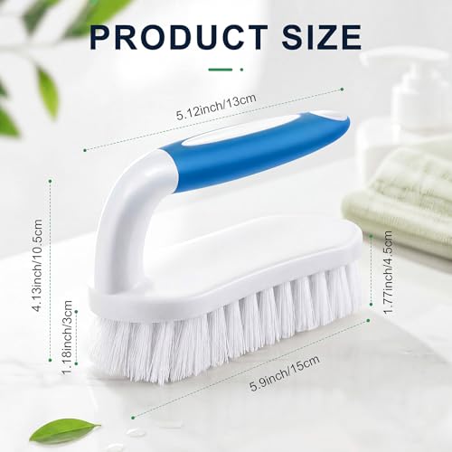 Lallisa 24 Pcs Scrub Brush Bulk for Cleaning with Handle, Blue - color: Blue Handle
