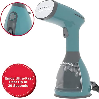 SINGER® Handheld Garment Steamer, 1500W Power, 280ml Detachable Water Tank
