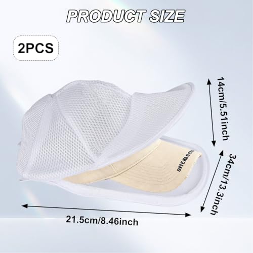 2pcs Baseball Cap Washing Bag Washer Cage White for Washing Machine