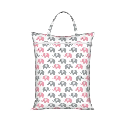 Cute Elephants Travel Laundry Bag Washable Dirty Clothes Bag for Gym - color: Cute Elephants