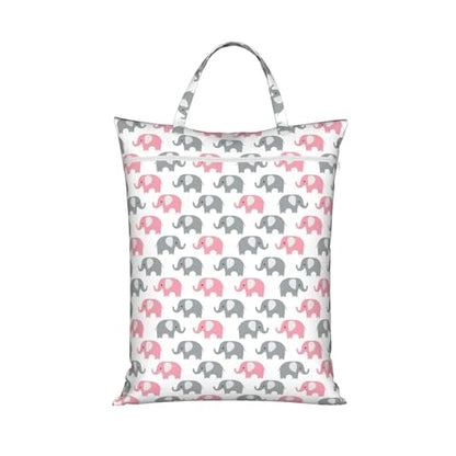 Cute Elephants Travel Laundry Bag Washable Dirty Clothes Bag for Gym - color: Cute Elephants