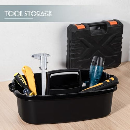 Large Cleaning Supplies Caddy Portable Shower Caddy Basket Black - color: Black, size: Large