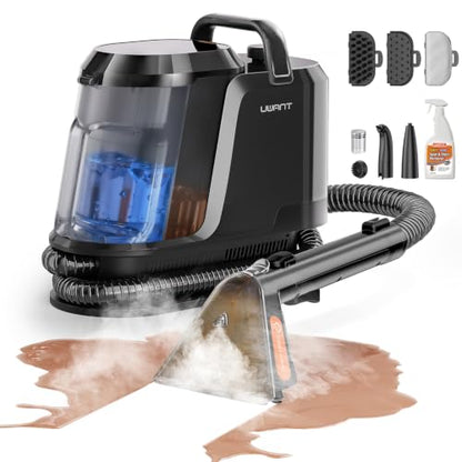 Uwant Carpet Cleaner Machine with Steam&Hot&Cold Water System 18Kpa Powerful Suction Upholstery Cleaner Machine with Pet Pro Cleaner for Pets, Carpet Steam Cleaner Set of 1