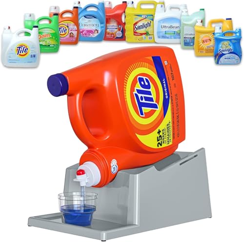 Skywin Liquid Laundry Detergent Dispenser Holder with Drip Tray - 1 Pack - color: Grey