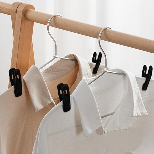 Hanger Clips for Velvet Hangers, 40 Pack Strong Finger Clips Black - color: Black, size: 40 Pack