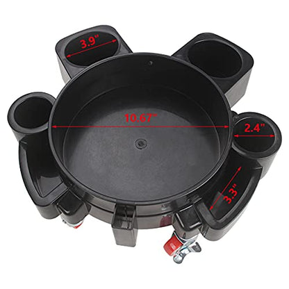 LCGP Bucket Dolly 5 Gallon Car Wash Professional Detailing Bucket Dolly with Heavy Duty Wheel Casters, Black - size: Dolly