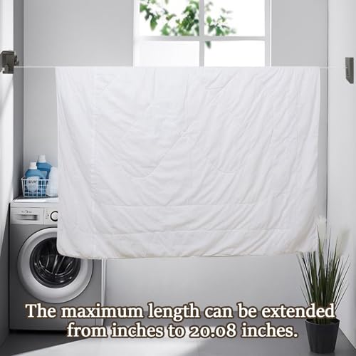 Retractable Clothesline Outdoor Indoor, 16.7FT Heavy Duty Clothes Drying Line, Anti-Sag Wall Mount Stainless Steel Laundry Line with Lock & Tighten Device, for Balcony Bathroom (Black)