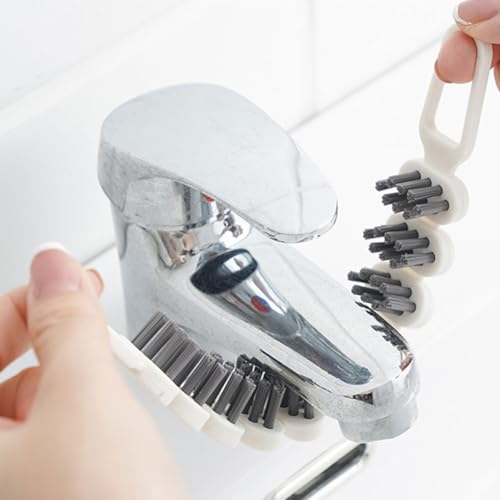 2pcs Bendable Crevice Cleaning Brush Set for Kitchen and Bathroom, Multi-use Metal Surface Scrubbers, Reusable Narrow Gap Brush for Corners and Hard-to-Reach Areas
