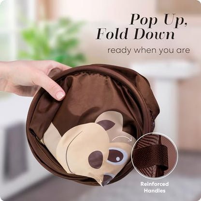 Handy Laundry Collapsible Mesh Pop Up Laundry Hamper 14 x 13 x 24 in - color: Monkey