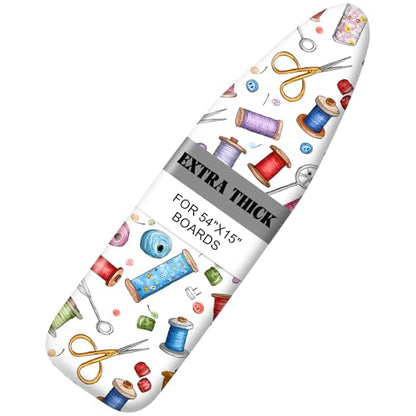 Ironing Board Cover 15"x54"，Standard Ironing Board Replacement Cover，Easy Fit - color: Colorful, size: 15"x54"