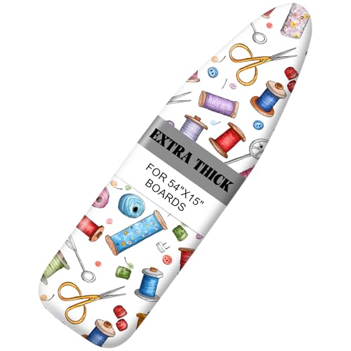 Ironing Board Cover 15"x54"，Standard Ironing Board Replacement Cover，Easy Fit - color: Colorful, size: 15"x54"