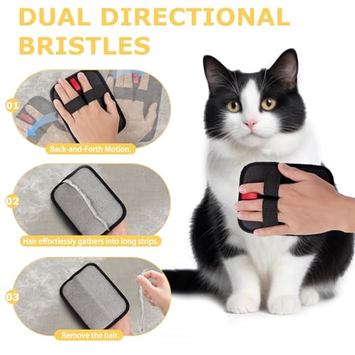 Pet Hair Removal Glove Brush – Reusable Grooming Tool for Cats and Dogs, Ideal for Clothing, Furniture, Carpets, Cat Beds, Car Seats, and More – Upgraded Static Fur Remover (1 Piece)