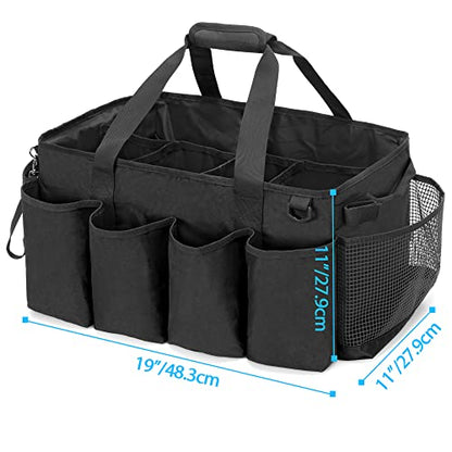 HODRANT Extra-Large Cleaning Caddy with Handles & Multi Pockets - color: Black