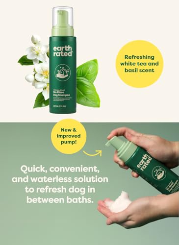 Earth Rated Waterless Shampoo & Conditioner, White Tea & Basil, 7 oz - size: No-Rinse Shampoo