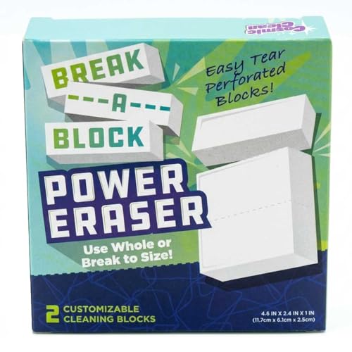 Melamine Cleaning Sponge (2-Pack) – Multi-Surface Eraser Sponge, Breakable Design for Longer Use, Removes Stains, Scuffs & Dirt on Kitchen, Bathroom, Walls, Shoes & More