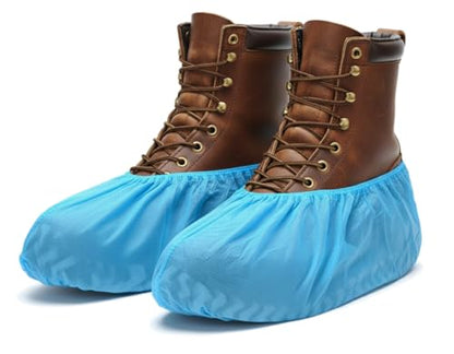 Disposable Boot Covers Non Slip Clean Home Shoe Covers - color: Blue, size: Large