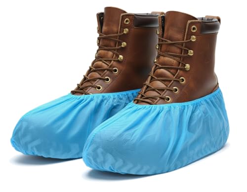 X-Large Disposable Boot Covers Non Slip Clean Home Shoe Covers - color: Blue, size: X-Large