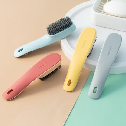 1 Pack Shoes Cleaning Brush, Handheld Scrubbing Brush–Multifunctional Cleaning Tools for Shoes, Laundry, Tile, Bathtub-Yellow - color: Yellow