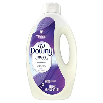 Downy Rinse Laundry Odor Remover, Fresh Lavender Scent, 62 FL OZ, Fabric Softener and Laundry Odor Removal Rinse - size: 62 Fl Oz (Pack of 1)