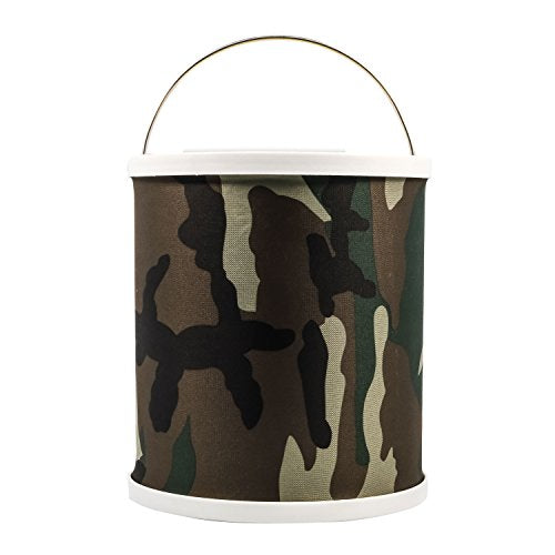 Camco Collapsible Bucket with Storage Case - Durable Pop Up Bucket with Watertight Fabric, Holds 3 Gallons of Water - Great for RVs, Camping, Fishing, Boating, Hiking and More - Camouflage (42994) - size: One Size (Pack of 1)