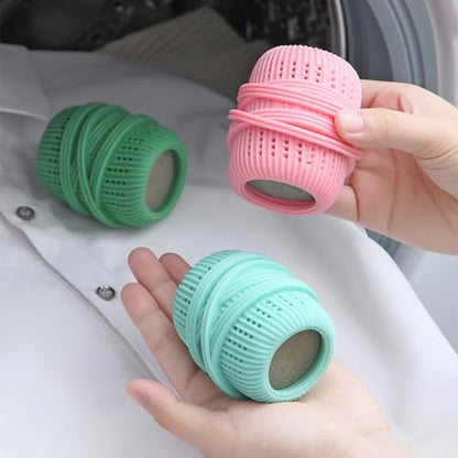 3 Pcs Washing Machine Laundry Ball Reusable Fabric Softener Dispenser Balls for Washing Machine Softener Liquid Refillable Ball Cleaning Tool Household Dryer Balls (Pink Blue Green)