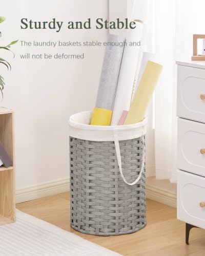 SETVSON Laundry Hamper Laundry Basket Round 19.0 Gal, Gray (No Lid) - color: Gray, size: 19.0 Gal - 72L