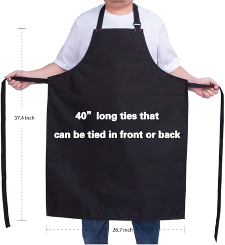 Waterproof Apron for Men and Women - Black - color: Black-1