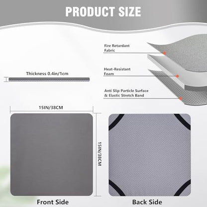 BetterSub Heat Press Mat, 15'' x 15'' Thick Heat-Resistant Foam for Protective Heat Transfer Machine Replacement Pad, Washable Base for HTV Craft Vinyl Ironing Insulation Transfer