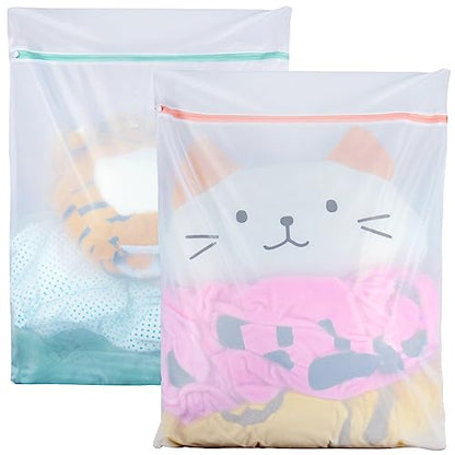 Tenn Well 2Pk 31x23" Delicates Bag Fine Mesh Oversize for Washing - color: White, size: L (31"x23")