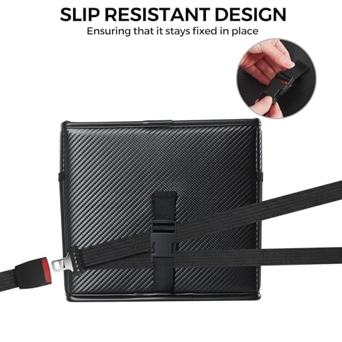 WHHMK Sturdy Leather Car Storage Support Up to 33 LB,Carbon Fiber Texture - color: Carbon fiber texture