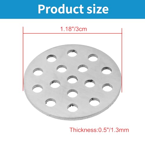 Round Drain Cover Grates 1.18"/3cm Dia Drain, 304 Stainless Steel Drainage Grate Cover Round Replacement Floor Drain Strainer for Shower, Bathroom Floor, Balcony, and Outdoor Garden Drains -4pcs - size: 1.18"/3cm