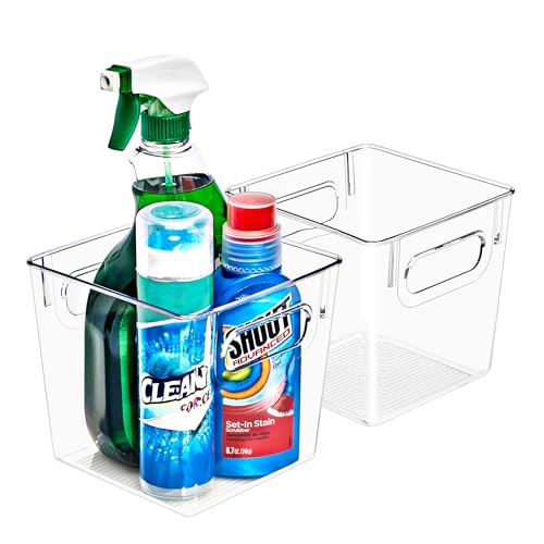Sorbus Fridge Organizers and Storage, Clear Plastic Bins (Small, 2 Pack) - size: Small, style: 2 Pack