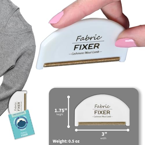 Cashmere Sweater Comb for Pills and Fuzz with Brass Teeth - Manual Fabric Defuzzer Wool Lint Shaver Comb Scraper for Clothing and Delicate Fabrics by Wardrobe Hackers