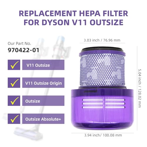 Dyson Outsize Filter, 2-Pack H13 HEPA Filter Compatible With Dyson Outsize - size: 2 Outszie Purple Filters