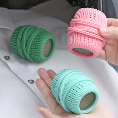 Washing Machine Laundry Ball Reusable Fabric Softener Dispense Ball for Washing Sponge Cleaning Tool Household Substitute (Pink) - color: Pink