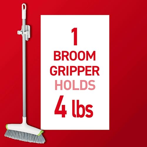 Command Large White Broom Grippers, 2 Broom Grippers, 4 Strips - size: 2 Grippers