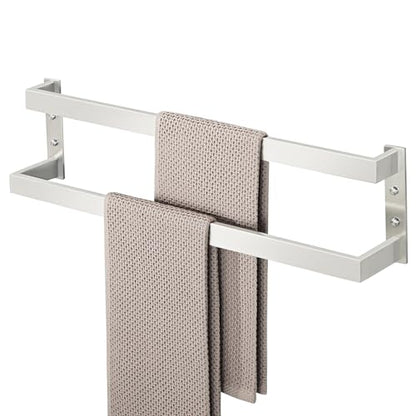 Alise Double Towel Bar, 24" Double Towel Racks for Bathroom, Brushed Nickel - color: Brushed Nickel, size: 24-inch