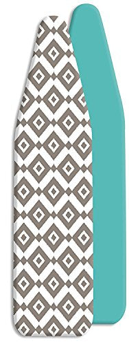 Whitmor Reversible Ironing Board Cover and Pad, Diamonds Turquoise, 54.0x15.0 - color: Diamonds Turquoise, size: 54x15 Inches
