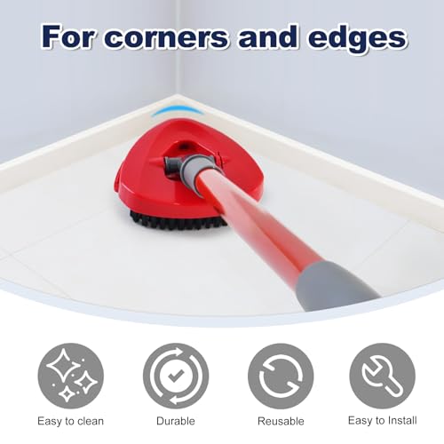 Scrubber Mop Head for Ocedar, Upgrade Scrub Brush for Ocedar, Spin Mop Scrub Brush Head for O Cedar RinseClean 2-Tank, More Bristles Scrub Brush Attachment for Bathroom - size: 1 Pack Scrubber Mop Head-2Tank
