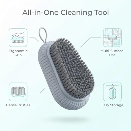 Quality Soft Laundry Clothes Shoes Scrubbing Brush Gray 1 Pack Set - color: Gray