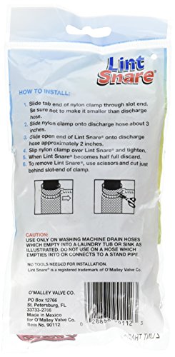 O'Malley 90112 Lint Snare Aluminum Washing Machine Lint Traps 2 (1 Pack of 2)