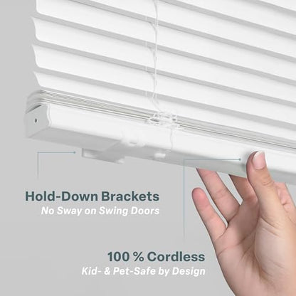 REGAL estate Strong Hold Magnetic Door Mini Blinds, White, 25 x 72 in - color: Magmount Mini Blinds - White, size: 25"W x 72"H
