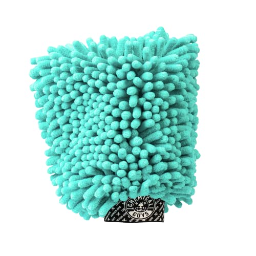 Chemical Guys, Big Noodle Chenille Microfiber Wash Mitt, Turquoise, 11 x 12 - size: Large