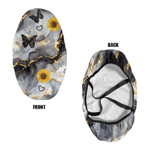 Sunflower Marble Butterfly Print Mini Ironing Board Cover, Washable, Stain Resistant, Anti Scorch, Elastic Table Top Iron Cover Anti-Slip, 24"x14" - color: Grey - Marble Butterfly Sunflower